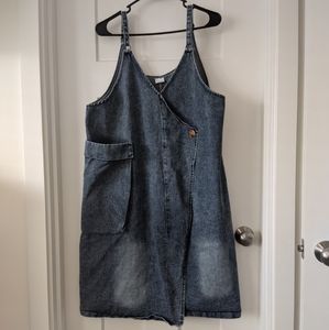 Denim Dress Overall Midi XL